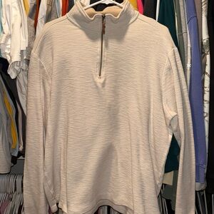 Men's Goodfellow & Co Cream Quarter-Zip Sweater